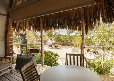 Terrace with a nice view at the Tiki Beach Moorea