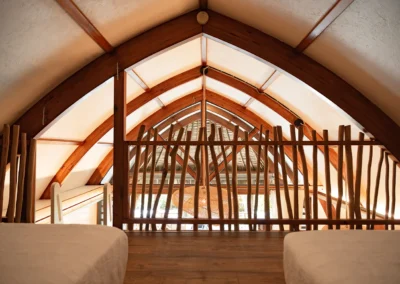 A mezzanine for 2 person in the Te Matai bungalow at the Tiki Beach Moorea