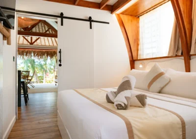 First room of the Te Matai bungalow at the Tiki Beach Moorea