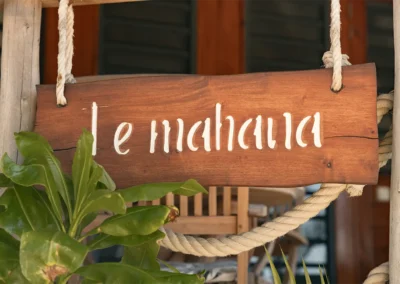 Te Mahana bungalow sign